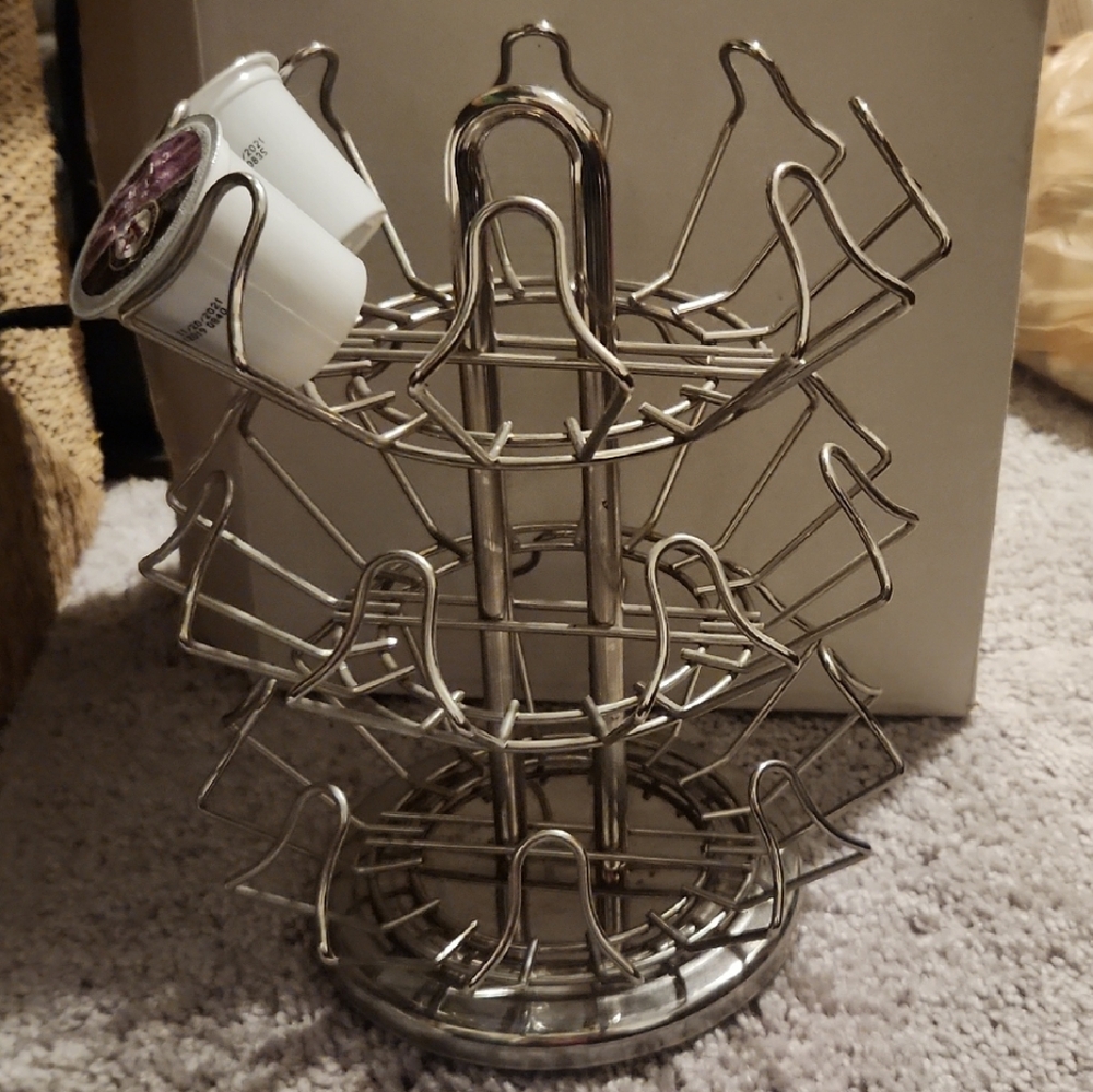 Silver Keurig Coffee Pod Holder